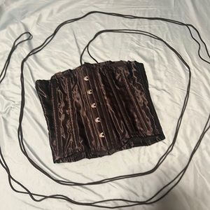 Burleska Black Satin Underbust Corset size 24